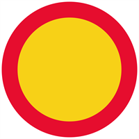 Sign-face, C0, N3, Förbudsmärke, (EJ SNEDSTRECK), Ø600